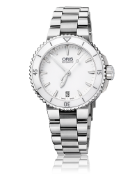 Oris Aquis  Automatic Men's Watch, Stainless Steel, White Dial, 733-7652-4156-07-8-18-01P