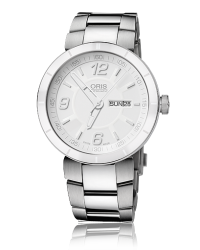 Oris TT1  Automatic Men's Watch, Stainless Steel, White Dial, 735-7651-4166-07-8-25-10