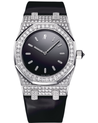 Audemars Piguet Royal Oak  Automatic Mid-Size Watch, 18K White Gold, Black Dial, 77220BC.ZZ.D004CU.01