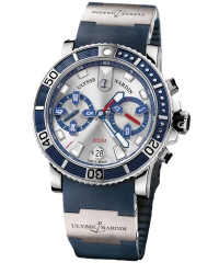 Ulysse Nardin Maxi Marine Diver  Chronograph Automatic Men's Watch, Stainless Steel, Grey Dial, 8003-102-3/91