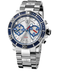 Ulysse Nardin Maxi Marine Diver  Chronograph Automatic Men's Watch, Stainless Steel, Grey Dial, 8003-102-7/91
