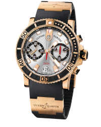 Ulysse Nardin Maxi Marine Diver  Chronograph Automatic Men's Watch, 18K Rose Gold, Grey Dial, 8006-102-3A/91