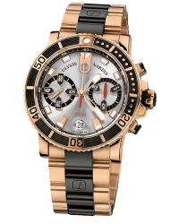 Ulysse Nardin Maxi Marine Diver  Chronograph Automatic Men's Watch, 18K Rose Gold, Grey Dial, 8006-102-8C/91