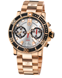 Ulysse Nardin Maxi Marine Diver  Chronograph Automatic Men's Watch, 18K Rose Gold, Grey Dial, 8006-102-8M/91