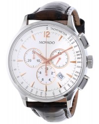 Movado Circa  Quartz Men's Watch, Stainless Steel, White Dial, 606576