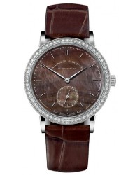 A. Lange & Sohne Saxonia  Manual Winding Women's Watch, 18K White Gold, Mother Of Pearl Dial, 878.038