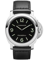 Panerai Luminor Base  Mechanical Men's Watch, Stainless Steel, Black Dial, PAM00112