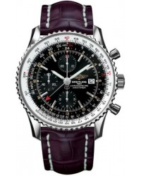Breitling Navitimer World  Automatic Men's Watch, Stainless Steel, Black Dial, A2432212.B726.750P