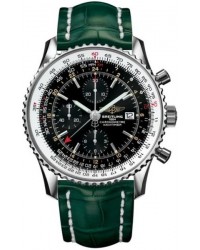 Breitling Navitimer World  Automatic Men's Watch, Stainless Steel, Black Dial, A2432212.B726.753P