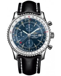 Breitling Navitimer World  Automatic Men's Watch, Stainless Steel, Blue Dial, A2432212.C651.441X