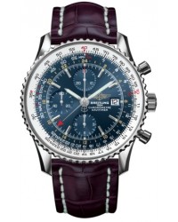 Breitling Navitimer World  Automatic Men's Watch, Stainless Steel, Blue Dial, A2432212.C651.750P