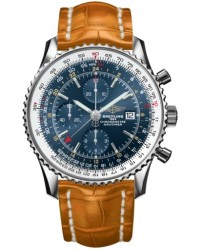 Breitling Navitimer World  Automatic Men's Watch, Stainless Steel, Blue Dial, A2432212.C651.896P