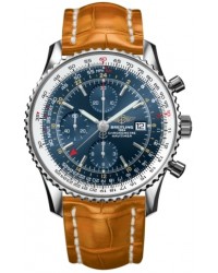 Breitling Navitimer World  Automatic Men's Watch, Stainless Steel, Blue Dial, A2432212.C651.897P