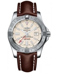 Breitling Avenger II GMT  Automatic Men's Watch, Stainless Steel, Silver Dial, A3239011.G778.438X