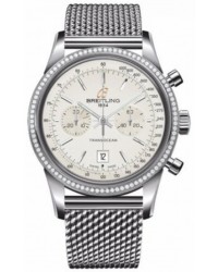 Breitling Transocean  Automatic Men's Watch, Stainless Steel, White Dial, A4131053.G757.171A