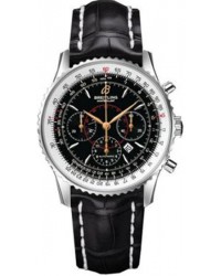Breitling Montbrillant Datora  Chronograph Automatic Men's Watch, Stainless Steel, Black Dial, A4137012.B875.729P