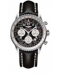 Breitling Navitimer Cosmonaute  Chronograph Automatic Men's Watch, Stainless Steel, Black Dial, AB021012.BB59.435X