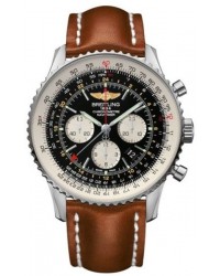 Breitling Navitimer GMT  Automatic Men's Watch, Stainless Steel, Black Dial, AB044121.BD24.439X