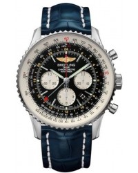 Breitling Navitimer GMT  Automatic Men's Watch, Stainless Steel, Black Dial, AB044121.BD24.746P