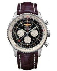 Breitling Navitimer GMT  Automatic Men's Watch, Stainless Steel, Black Dial, AB044121.BD24.751P