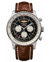 Breitling Navitimer GMT  Automatic Men's Watch, Stainless Steel, Black Dial, AB044121.BD24.755P