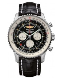 Breitling Navitimer GMT  Automatic Men's Watch, Stainless Steel, Black Dial, AB044121.BD24.760P