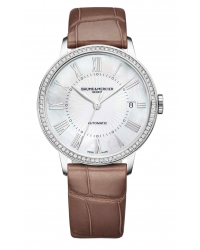 Baume & Mercier Classima  Automatic Women's Watch, Stainless Steel, Mother Of Pearl Dial, MOA10222