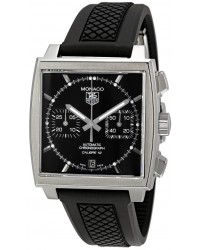 Tag Heuer Monaco  Automatic Men's Watch, Stainless Steel, Black Dial, CAW2110.FT6021
