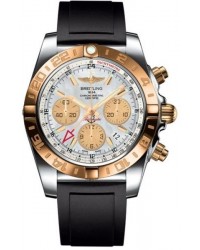 Breitling Chronomat 44 GMT  Automatic Men's Watch, Stainless Steel & Rose Gold, White Dial, CB042012.A739.131S