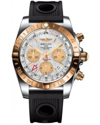 Breitling Chronomat 44 GMT  Automatic Men's Watch, Stainless Steel & Rose Gold, White Dial, CB042012.A739.200S