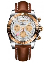 Breitling Chronomat 44 GMT  Automatic Men's Watch, Stainless Steel & Rose Gold, White Dial, CB042012.A739.434X