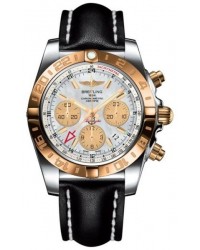 Breitling Chronomat 44 GMT  Automatic Men's Watch, Stainless Steel & Rose Gold, White Dial, CB042012.A739.435X