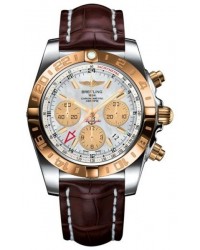 Breitling Chronomat 44 GMT  Automatic Men's Watch, Stainless Steel & Rose Gold, White Dial, CB042012.A739.739P