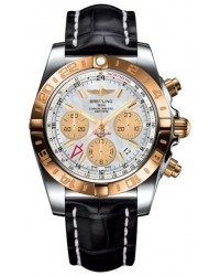 Breitling Chronomat 44 GMT  Automatic Men's Watch, Stainless Steel & Rose Gold, White Dial, CB042012.A739.743P