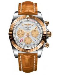 Breitling Chronomat 44 GMT  Automatic Men's Watch, Stainless Steel & Rose Gold, White Dial, CB042012.A739.745P