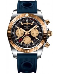 Breitling Chronomat 44 GMT  Automatic Men's Watch, Stainless Steel & Rose Gold, Black Dial, CB042012.BB86.211S