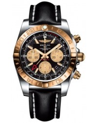 Breitling Chronomat 44 GMT  Automatic Men's Watch, Stainless Steel & Rose Gold, Black Dial, CB042012.BB86.435X