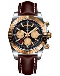 Breitling Chronomat 44 GMT  Automatic Men's Watch, Stainless Steel & Rose Gold, Black Dial, CB042012.BB86.437X