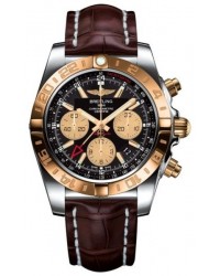Breitling Chronomat 44 GMT  Automatic Men's Watch, Stainless Steel & Rose Gold, Black Dial, CB042012.BB86.740P
