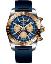 Breitling Chronomat 44 GMT  Automatic Men's Watch, Stainless Steel & Rose Gold, Blue Dial, CB042012.C858.143S