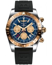 Breitling Chronomat 44 GMT  Automatic Men's Watch, Stainless Steel & Rose Gold, Blue Dial, CB042012.C858.152S