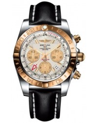 Breitling Chronomat 44 GMT  Automatic Men's Watch, Stainless Steel & Rose Gold, Silver Dial, CB042012.G755.436X
