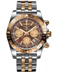 Breitling Chronomat 44 GMT  Automatic Men's Watch, Stainless Steel & Rose Gold, Brown Dial, CB042012.Q590.375C