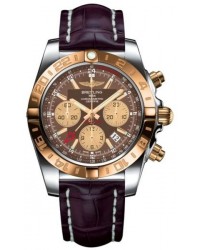 Breitling Chronomat 44 GMT  Automatic Men's Watch, Stainless Steel & Rose Gold, Brown Dial, CB042012.Q590.735P