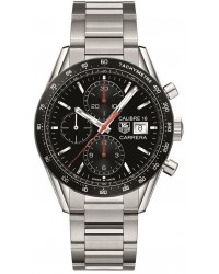Tag Heuer Carrera  Automatic Men's Watch, Stainless Steel, Black Dial, CV201AK.BA0727