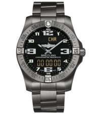 Breitling Aerospace Evo  Chronograph LCD Display Quartz Men's Watch, Titanium, Black Dial, E7936310.BC27.152E