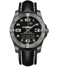 Breitling Aerospace Evo  Chronograph LCD Display Quartz Men's Watch, Titanium, Black Dial, E7936310.BC27.435X