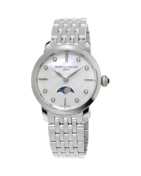 Frederique Constant Slimline  Quartz Women's Watch, Stainless Steel, Mother Of Pearl Dial, FC-206MPWD1S6B
