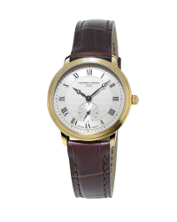 Frederique Constant Slimline  Quartz Women's Watch, 18K Gold Plated, Silver Dial, FC-235M1S5