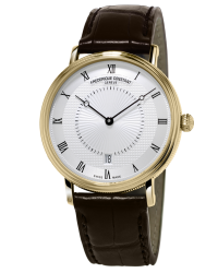 Frederique Constant Slimline Classics  Automatic Men's Watch, 18K Gold Plated, Silver Dial, FC-306MC4S35